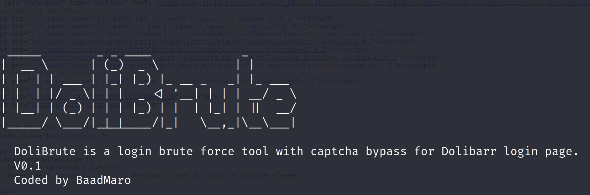 Bypass captcha using OCR on Dolibarr login page image